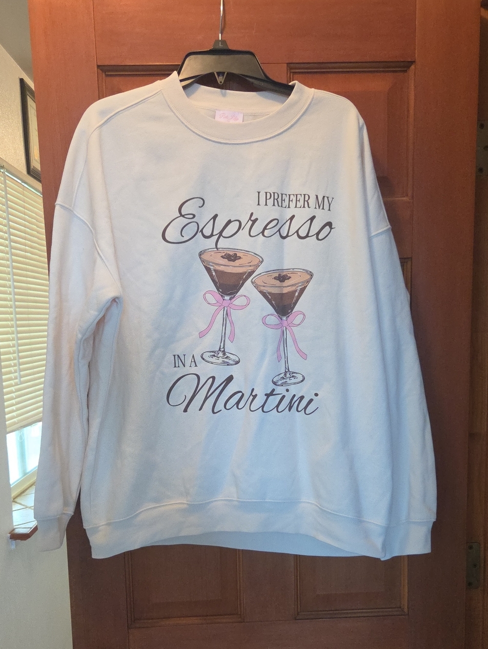 Pink Lily Oversized Boutique Espresso Martini Graphic Sweatshirt